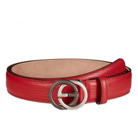 Gucci Leather Belts With Contrast Interlocking G Buckle 295704 CAO0N 6420