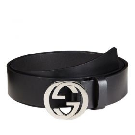 Gucci Leather Belts With Interlocking G Buckle 368186 BGH0N 1000