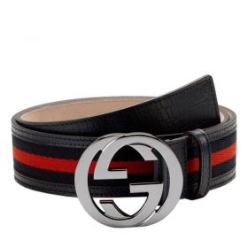 Gucci Signature Web Belts With Interlocking G Buckle 114984 H17AR 8497