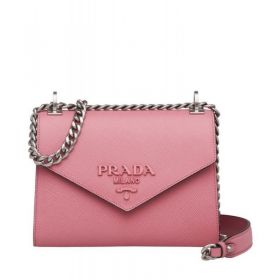 Prada Monochrome Saffiano leather bag 1BD127 Pink