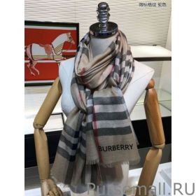 Burberry Classic Check Cashmere Shawl Brown
