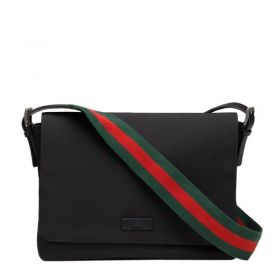 Gucci Black Techno Canvas Messenger Bags 337073 KWT5N 1060