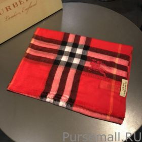 Burberry Classic Horse Cashmere Shawl Red