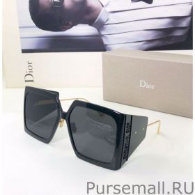 Dior Diorsolar S1u Ivory Square Sunglasses Black