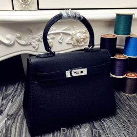 Hermes Kelly 20cm Bag In Black Epsom Leather