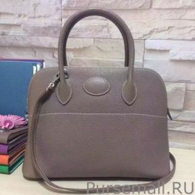 Hermes Bolide 31 35 Bag In Grey Clemence Leather