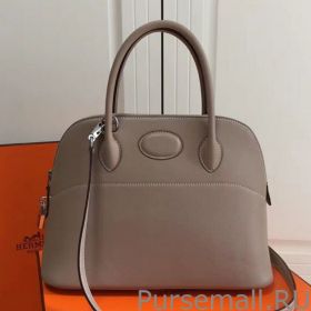 Hermes Bolide 31cm Bag In Grey Swift Leather