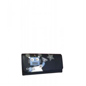 Prada Robot Leather Wallet 1TL290 Blue