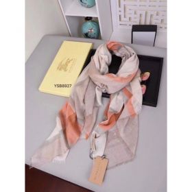 Check Modal Cashmere and Silk Scarf Apricot