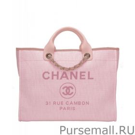 Canvas Large Deauville Tote A66942 Pink