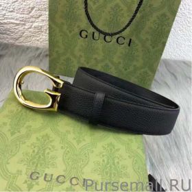 Thin belt with G buckle 655566 Black