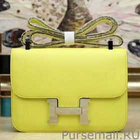 Hermes Constance Bag In Yellow Epsom Leather
