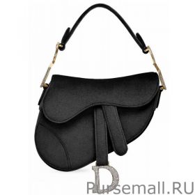 Christian Dior Mini Saddle Velvet Bag Black