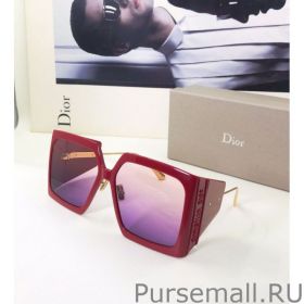 Dior Diorsolar S1u Ivory Square Sunglasses Red